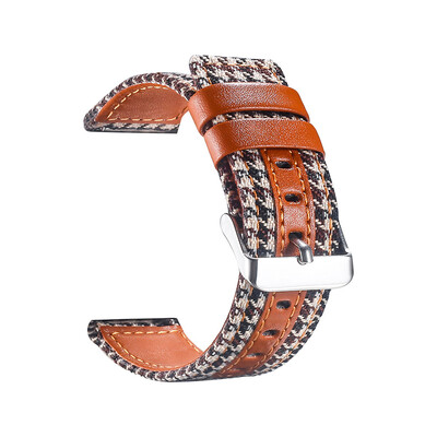 

〖Follure〗Luxury Canvas Leather Watch Band Wrist Strap For Apple Watch Series 4 44MM