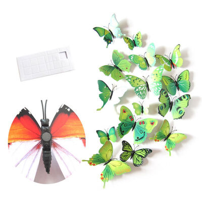 

12pcslot 3D PVC Wall Stickers Magnet Butterflies DIY Wall Sticker Decor Poster Kids Rooms Home Decoration