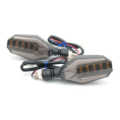 

4Pcs 30LED Motorcycle Amber Turn Signal Indicator Lights Blue DRL Red Brake Lamp