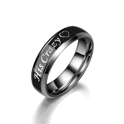 

Couple Ring Temperature Change Color Stainless Steel Discolor Rings Lovers Promise Ring Jewelry Wedding Engagement
