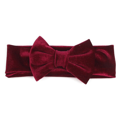 

Baby girl Headbands gold velvet bow elastic hair accessories Kids Hair Accessories Baby Cute bow hairband