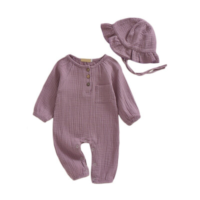 

2Pcs Baby Clothes Set Winter Baby Girl Clothes Outfits Newborn Girls Set RomperHat Toddler Girl Outfits