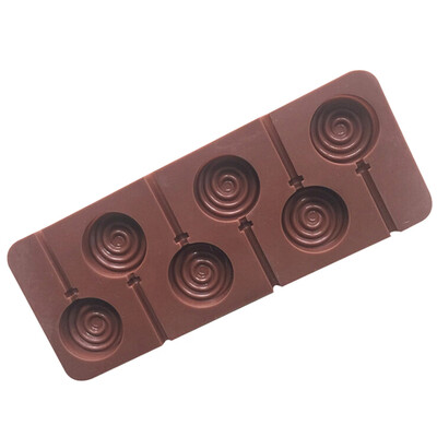

Doughnuts Silicone Lollipop Mold DIY Baking Mold With Stick Chocolate Color