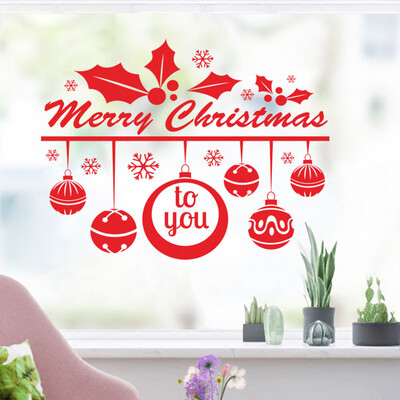 

Toponeto Christmas Removable Window Stickers Art Decal Wall Home Shop Decor
