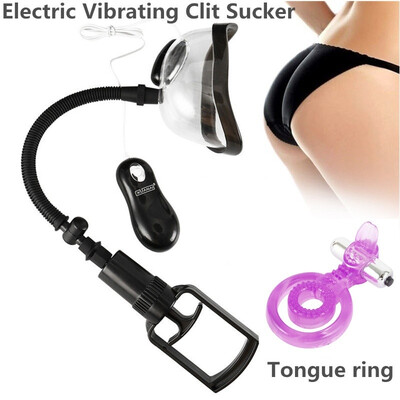 

New Women Electric Vibrating Clit Sucker Electric Vibrating Ring Body Massager Toy
