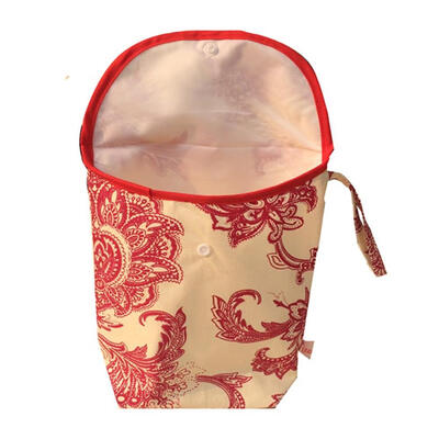 

Pretty Convenient Printed Nappy Bag Reusable Washable Wet Dry Cloth Waterproof Diaper Bag Wet Dry Cloth Zip Diaper Bag
