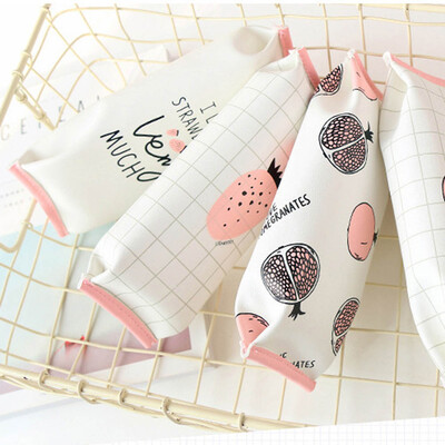 

New Fashion Stationery Creative Secret Simple Pencil Case Canvas Leather Large Capacity Pencil Case Cartoon Pencil Box Random