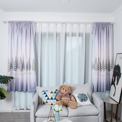 

Toponeto Leaves Curtain Tulle Window Treatment Voile Drape Valance 1 Panel Fabric
