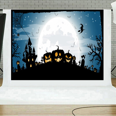 

Toponeto Halloween Backdrops Pumpkin Vinyl 5x3FT Lantern Background Photography Studio