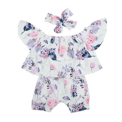 

Baby Girls Outfit Set Summer Infant Baby Girls Clothes Lace Red Plaid Floral Romper JumpsuitHeaddress Outfits Set