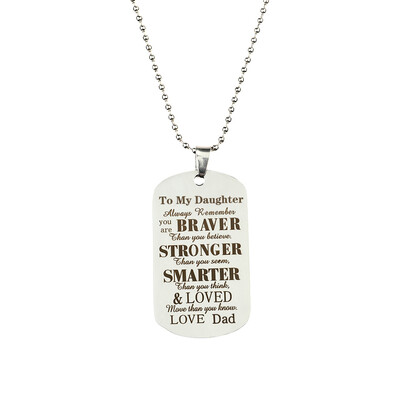 

to My Son Daughter Necklace from Mom Dad Stainless Steel Pendant Necklace Best Graduation Wedding&Birthday Gifts