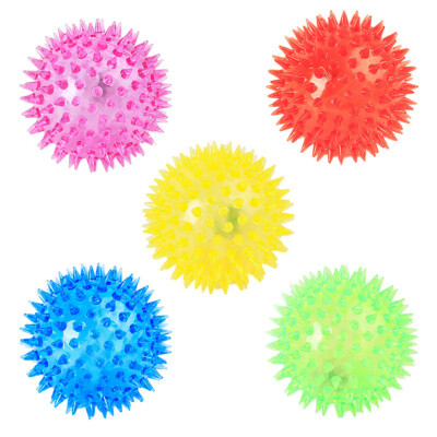 

New Colorful Soft Rubber Luminous Pet Puppy Dog Chewing Playing Elastic Ball Toy Small Pet Supplie