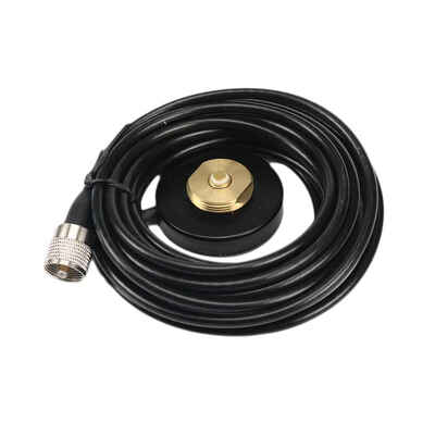 

Black Vehicle Car Truck Ham Two Way Amateur CB Mobile Radio Antenna NMO Mount Magnetic Base Coaxial Cable
