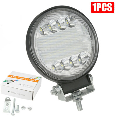 

White 4inches Round LED Working Light Warning Lamp 72W 6000K Waterproof Parts