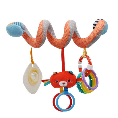 

Portable Baby Lathe Hanging Ring Animal Rattle Crib Hanging Baby Stroller Hanging Toys Teether Stuffed Doll Soft Educational Toy