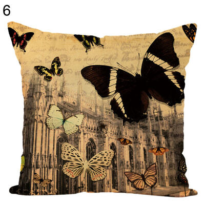 

Butterfly Printed Soft Throw Pillow Case Cushion Cover Sofa Bed Car Home Decor