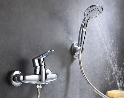 

Olinia 1 Set Bath Faucets Single Handle Dual Control Shower Faucet Wall Mounted Mixer Taps Water Conservation Technology OL7137