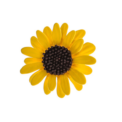 

Elegant Yellow Sunflower Brooches For Women Girls New Years Gifts Tin Alloy Enamel Pins Corsage Pin Coat Dress Decoration Bijoux