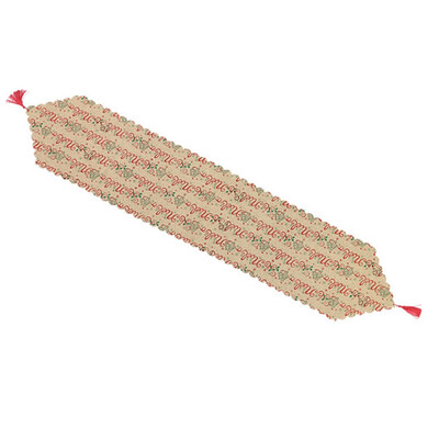 

Christmas Linen Printed Table Runner Household Table Decoration Festive Party Supplies