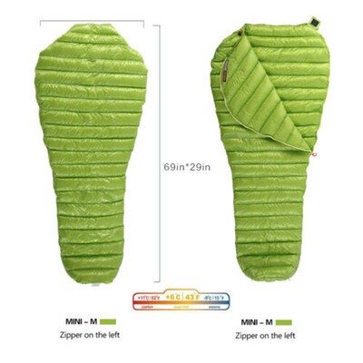 

AEGISMAX Mummy Goose Down Sleeping Bag Outdoor 3 Season Ultra-Light 11Degree New