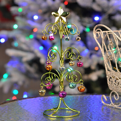 

121228cm Desktop Miniature Christmas Tree Wrought Iron Artificial Christmas Tree For Home Office