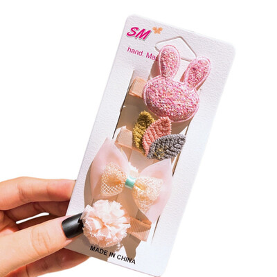 

4 Pcs Hair Pin Childrens Hair Accessories Baby Hairpin Set Combination Princess Cute Kids Baby Hair Card Head wear