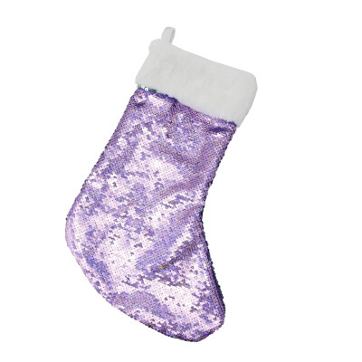 

Shopping Mall Window Product Counter Decoration Candy Gift Bag Sequin Decor Funny Socks Christmas Hanging Sock