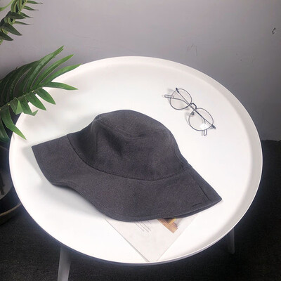 

Hat womens spring&summer fisherman Hat simple literary retro Joker outdoor leisure folding sunscreen Hat tide