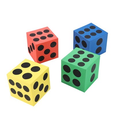 

YIWULA4Pcs Eva Foam Dice Six Sided Spot Dice Kid Game Soft Learn Play Blocks Toy