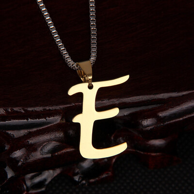 

A-Z 26 Letters Gold Colors Pendant Necklaces Women Choker Necklace Jewelry