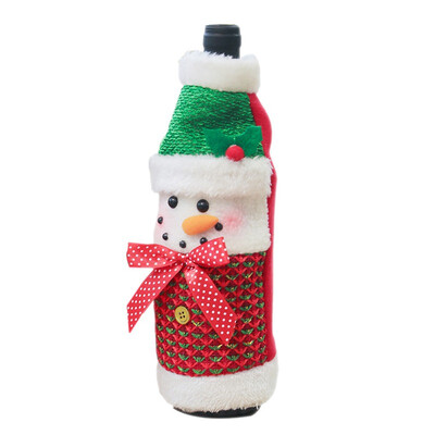 

NewChristmas Decorations Santa Claus Wine Bottle Cover Snowman Gift Holders Xmas Navidad Decor New Year Dinner Party Table Decor