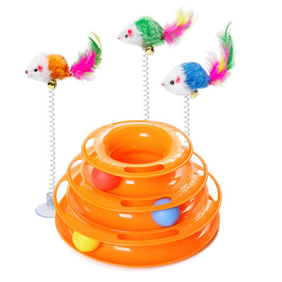 

YIWULACat Toy 3 of Interactive Play Circle Track with Moving Ball Satisfies Cats Hunt