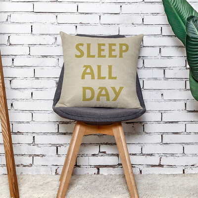 

〖Follure〗Home Cushion Cover Dance All Night Sleep All Day Throw Pillowcase Pillow Covers