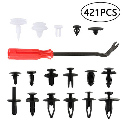 

421 Pcs Universal Mixed Auto Fastener Car Plastic Retainer Clips Set Push Trim Door Panel Rivet Automobiles Interior Accessories
