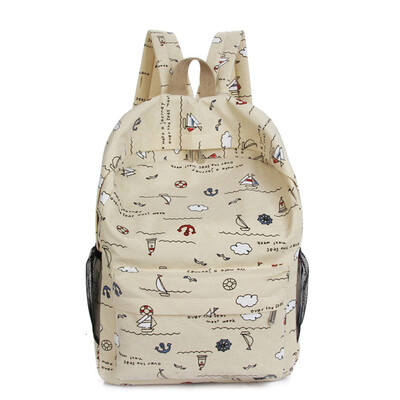 

Available New Hot Korean Version Girl Canvas Shoulder School Backpack Travel Satchel Rucksack Handbag