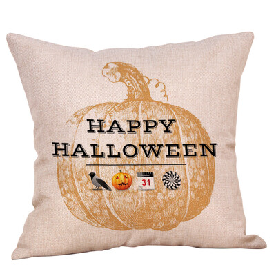 

〖Follure〗Halloween Pillow Cases Linen Sofa Pumpkin Ghosts Cushion Cover Home Decor