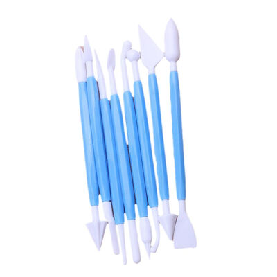 

8PCSSet Sugar Craft Fondant Cake Pastry Carving Cutter Chocolate Decorating Clay Modelling Plastic Baking Tool