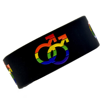 

Gay Pride Gay Rainbow Soft Silicone Bracelet Hand Circle Unisex Hand Loop Hot Gift