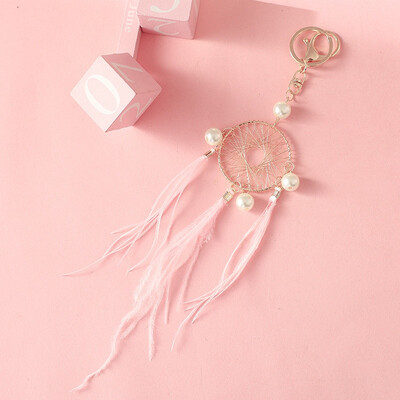 

Nordic Dream Catcher Feather Tassel Keychain Crafts Pendant Souvenirs Keyring Purse Car Home Decoration