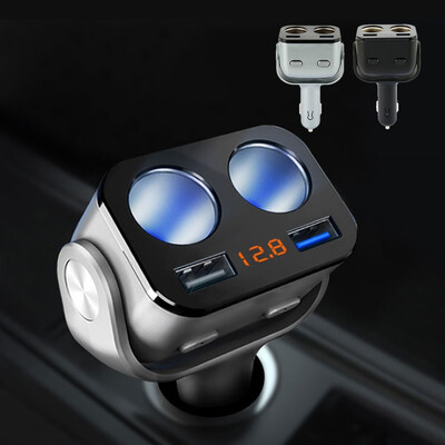 

Car Charger with Dual USB QC 30 Cigarette Lighter Splitter 2 Sockets Separate Switch with Led Light&Voltage Display