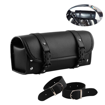 

Universal Motorcycle Fork Bag Motorbike Handlebar Mount Waterproof PU Leather Side Tool Bag