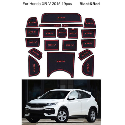 

19PCSSet Door Groove Gate Slot Pad Anti Slip Mats Non-Slip Cup Replacement for Honda XR-V XRV 2015 Car-styling