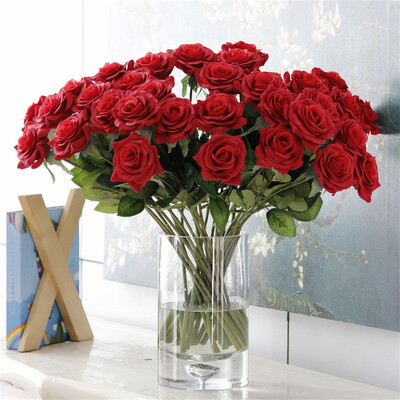 

Gobestart Artificial Rose Real Bridal Wedding Bouquet Home Decoration Colorful