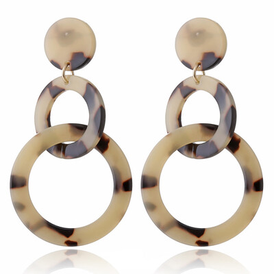 

Geometric Dangle Drop Hook Acrylic Ear Stud Earrings