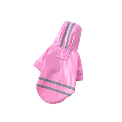

Pet Dog Reflective Raincoat Dog Rain Jacket With Hood Dog Rain Poncho 100 Waterproof Grey Reflective Stripe for Pet