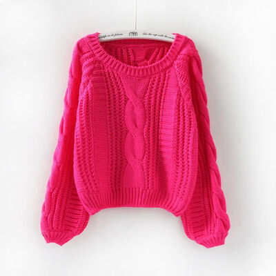 

femininas Women Pull Sweaters 2019 New Yellow Sweater Jumpers Candy Color Harajuku Chic Short Sweater Twisted Pull