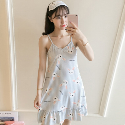 

Robe Sexy Milk Slik Nightdress Camisole Cute Women Deep V-neck Sleeveless Night Gown Nightgown Lingerie