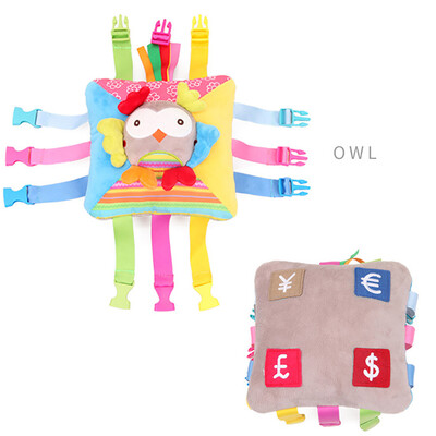 

〖Follure〗Baby Animals Cartoon Soft Plush Buckle Toy With Bell Educational Toy
