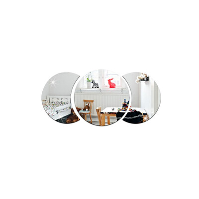 

Round 3D Acrylic Mirrored Wall Sticker DIY Circle Mirror Decals Home Living Room Decoration Wallpaper
