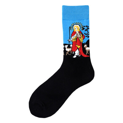 

Women Men Art Painting Pattern Cotton Socks Skateboard Harajuku Funny Crew Socks Streetwear Hip Hop Socks